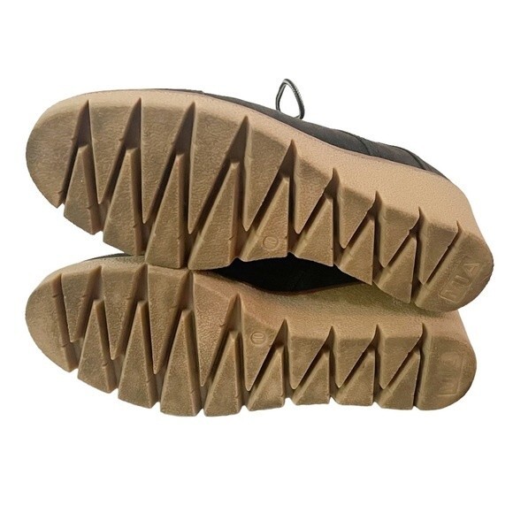 Mia Grant Wedge Black Textile Platform Lug Sole Lace-Up Shoe Women’s Size 10 - Picture 8 of 11